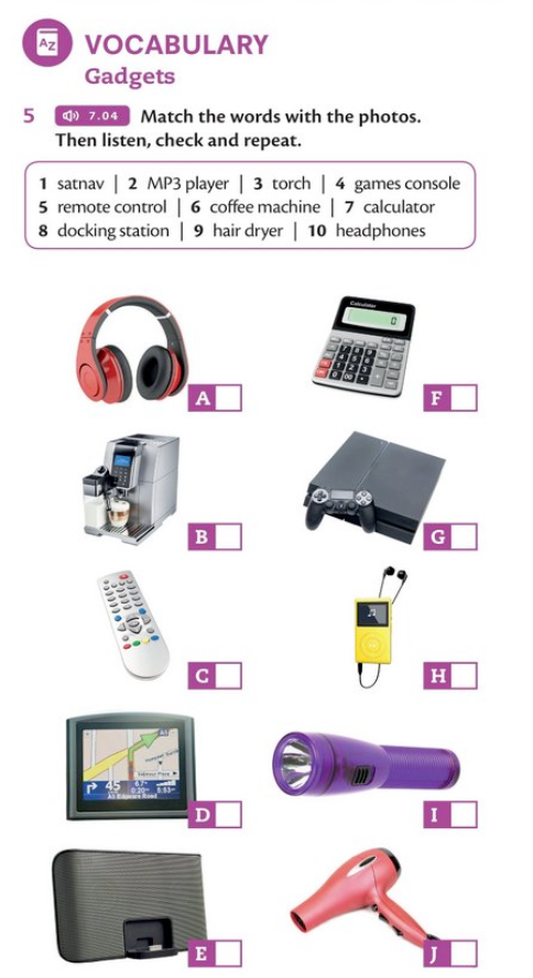 Gadgets Vocabulary